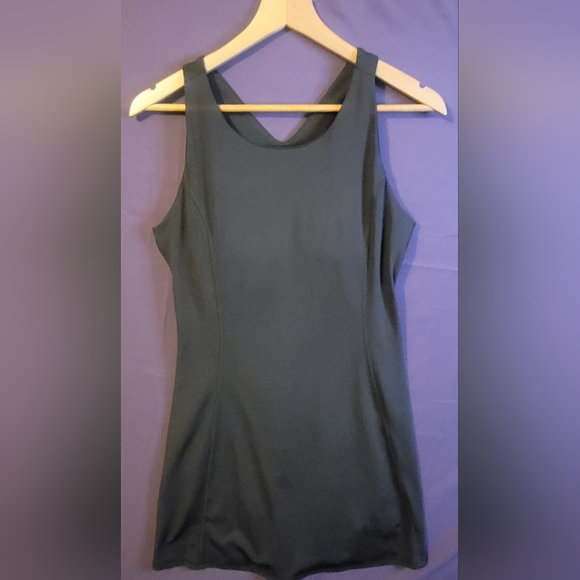 ZELOS Black Athletic Racerback Midi Dress. Size L - Picture 1 of 5